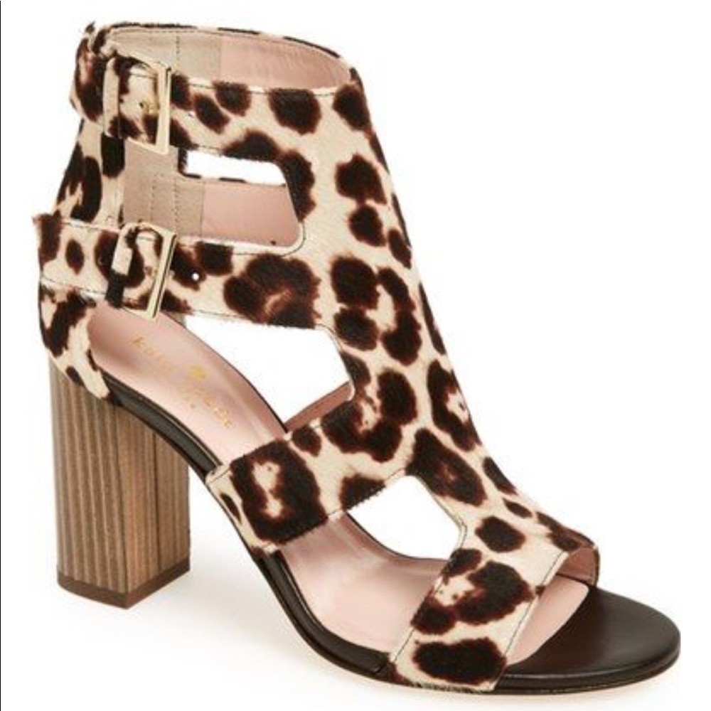 New Kate Spade 91/2 leopard heels with box